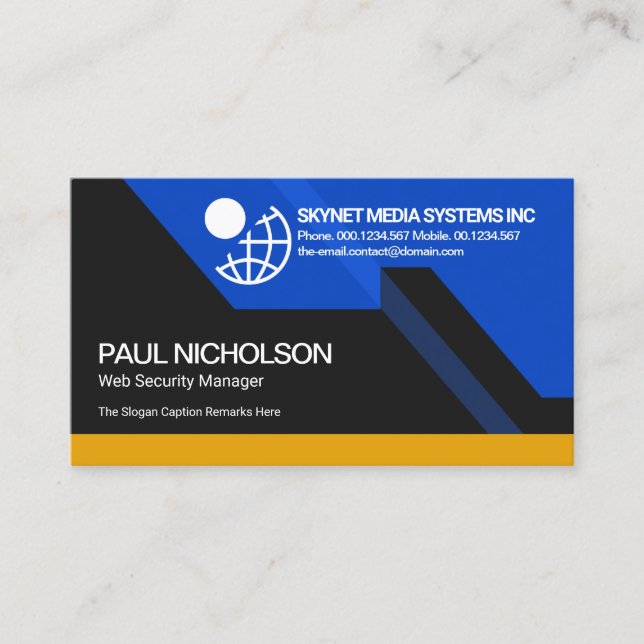 Futuristiska Dynamic Colorful Stunning Computer Visitkort (Framsida)