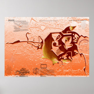 Futuristiska Evo Poster Utskriftsoptimerad server.