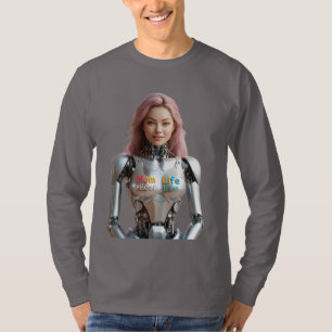Futuristiska Female Robot Mamma T-Shirt
