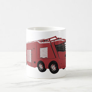 Futuristiska Fire Lastbil Kaffemugg