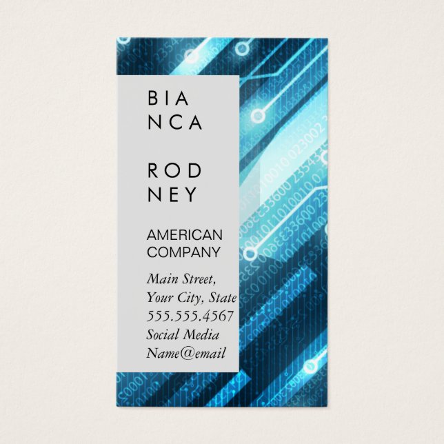 Futuristiska för elektronisk teknik visitkort (Framsidan)