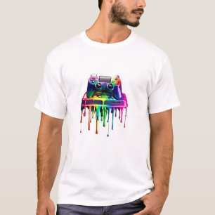 Futuristiska Gamer Tee, spelstyrenhetens drivrutin T Shirt