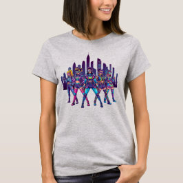 Futuristiska Girl Gang- Retro Cyberpunk Vibes T Shirt