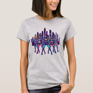 Futuristiska Girl Gang- Retro Cyberpunk Vibes T Shirt