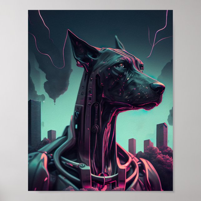 Futuristiska Great dane: Robotiskasällskapet Poster (Framsidan)