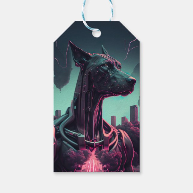 Futuristiska Great dane: Robotiskasällskapet Presentetikett (Framsidan)