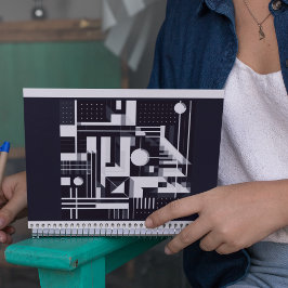 Futuristiska Grid Mönster bärbar dator Anteckningsbok