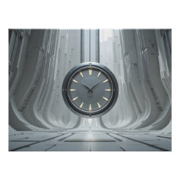Futuristiska Hangar Chronometer Perfect Poster