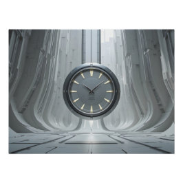 Futuristiska Hangar Chronometer Perfect Poster