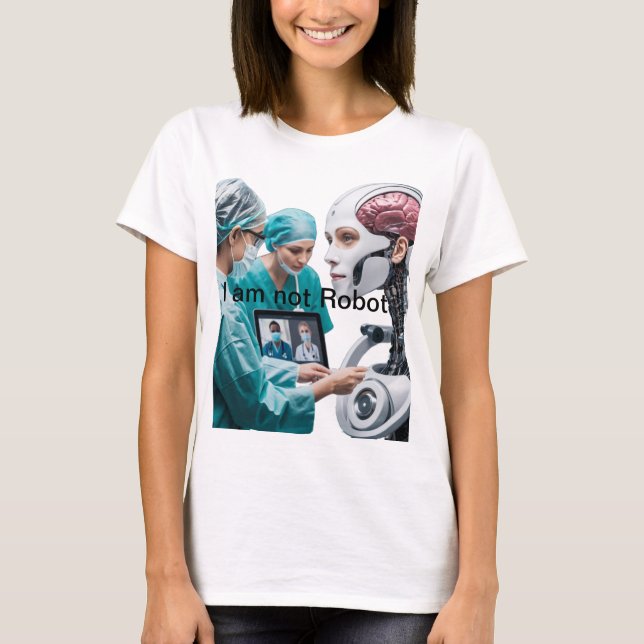 "Futuristiska Healthcare: Mercing Minds and Maskin T Shirt (Framsida)