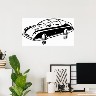 Futuristiska Hover Car Poster