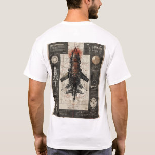 Futuristiska Hyperreal Infografik Tech T-shirt