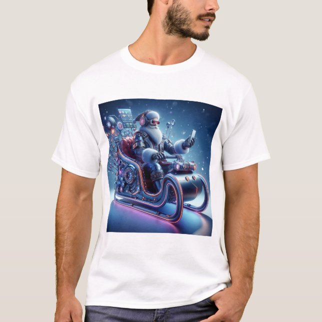 Futuristiska Jultomten T-shirt (Framsida)
