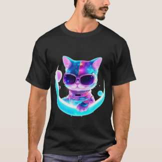 Futuristiska Katt i Space Kostym - Tshirt T Shirt