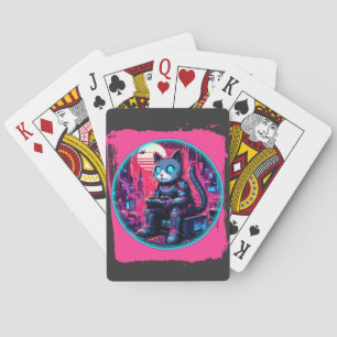 Futuristiska Kattdjur Tech Casinokort