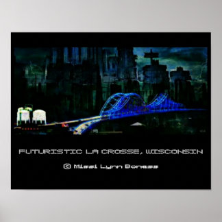 Futuristiska La Crosse Wisconsin Poster