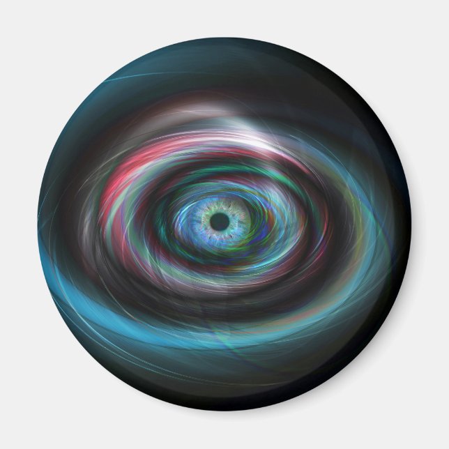 Futuristiska ljusspår öga magnet (Framsidan)