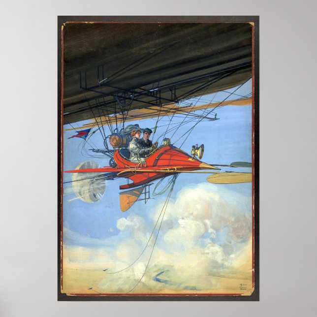 Futuristiska luft Travel / Harry Grant / Dart Poster (Framsidan)