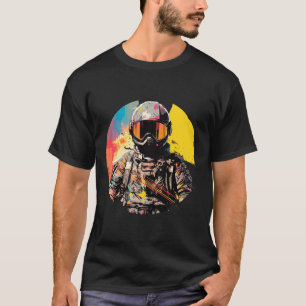 Futuristiska med Helmet Video-speltecken T Shirt