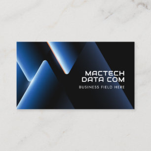 Futuristiska Metall Chrome Triangles Modern Visitkort