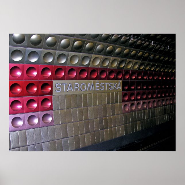 Futuristiska Metro, Prag Poster (Framsidan)