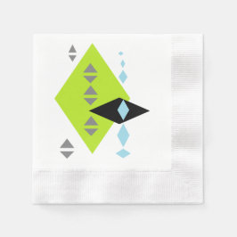 Futuristiska Moderna Geometriska Tryckta Servetter