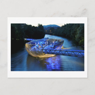 Futuristiska Murinsel (Mur Island), Graz, Österrik Vykort