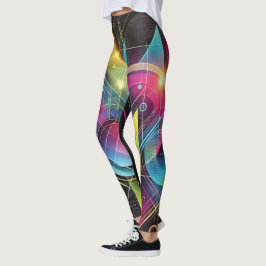 Futuristiska Neon Abstrakt Kvinnor Leggings