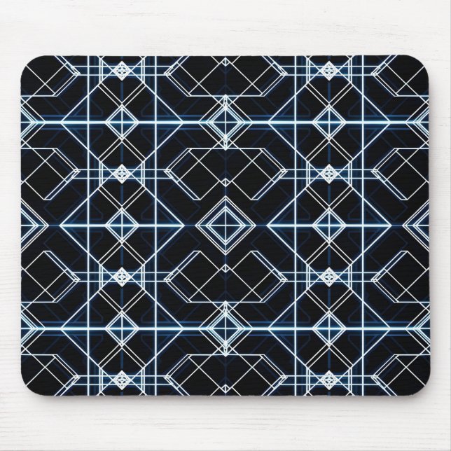 Futuristiska Neon Grid Mönster Musmatta (Framsidan)