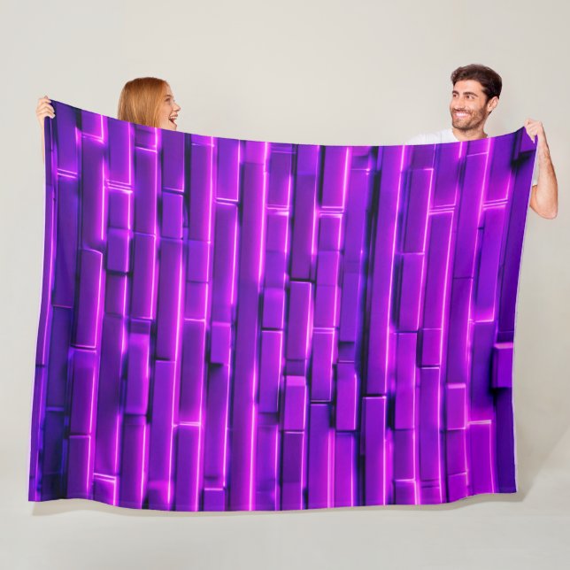 Futuristiska Neon-väggutformning Fleecefilt (På plats)