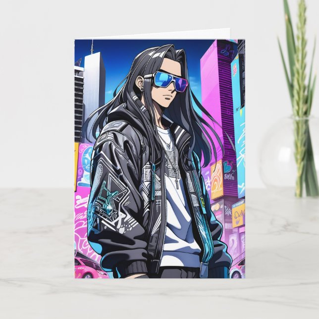 Futuristiska Pop Star 0001 Tack Kort (Framsida)