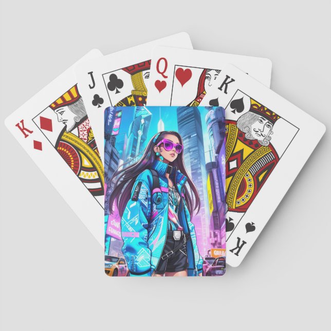 Futuristiska Pop Star 0002 Casinokort (Baksidan)