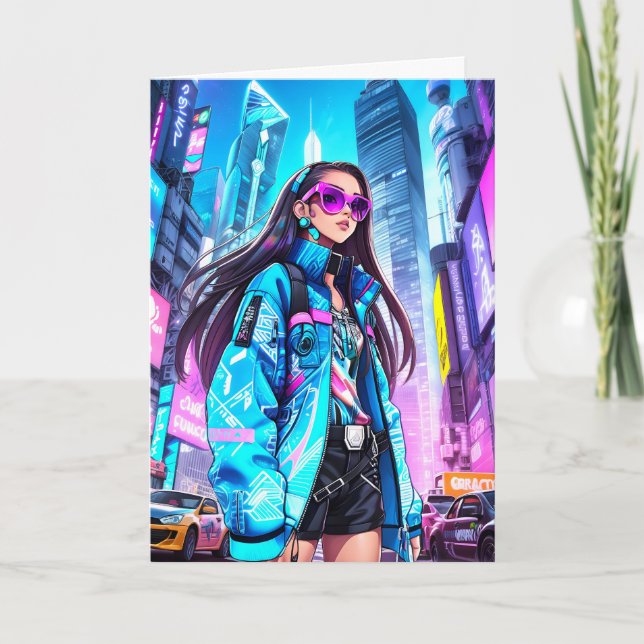 Futuristiska Pop Star 0002 Kort (Framsida)