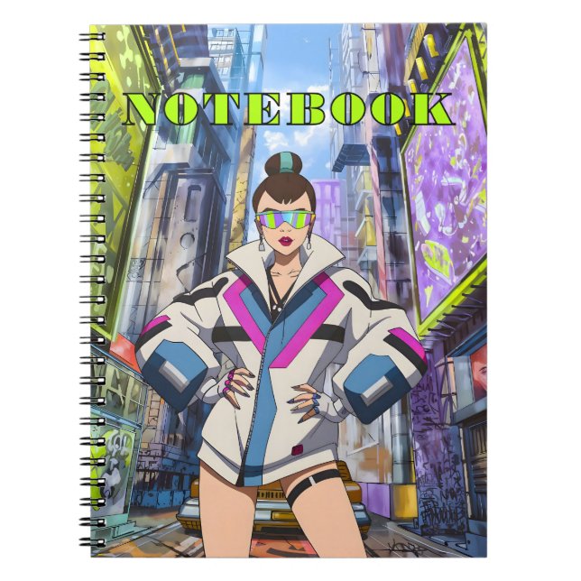 Futuristiska Pop Star 0003 Anteckningsbok (Framsidan)