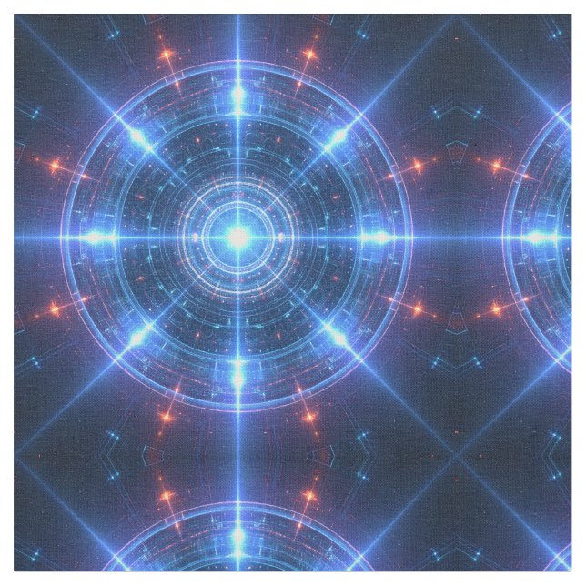 Futuristiska Portal Fabric Tyg (Närbild)