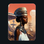 Futuristiska Queen Afrofuturistic Science fiction Magnet<br><div class="desc">Futuristiska Queen Afrofuturistic Science fiction</div>
