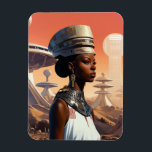 Futuristiska Queen Afrofuturistic Science fiction Magnet<br><div class="desc">Futuristiska Queen Afrofuturistic Science fiction</div>