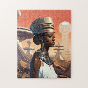 Futuristiska Queen Afrofuturistic Science fiction Pussel