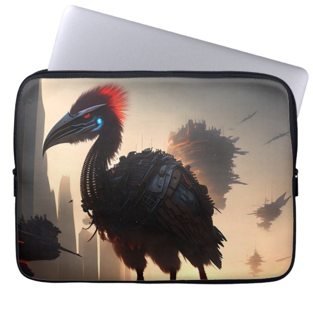 Futuristiska Robot Australian Emu, Laptop sleeve (Framsidan)