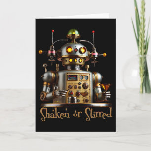 Futuristiska Robot Bartender "Shaken or Stirred" Kort