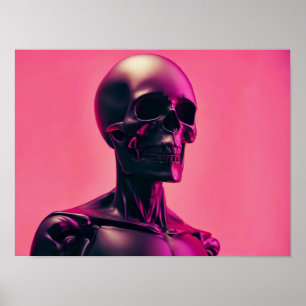 Futuristiska Robot Skeleton Poster