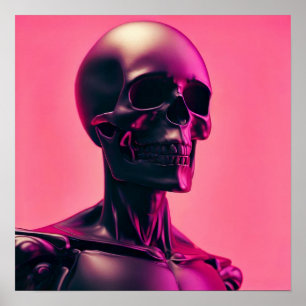 Futuristiska Robot Skeleton Poster