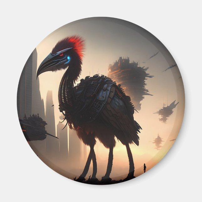 Futuristiska Robotic Australian Emu, Magnet (Framsidan)