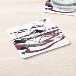 Futuristiska Romantik Underlägg Papper Kvadrat