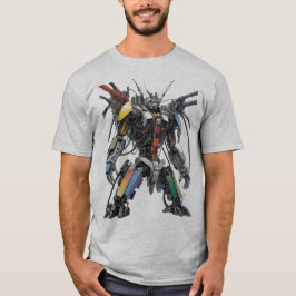 Futuristiska Sci-Fi Colorful Robot T Shirt