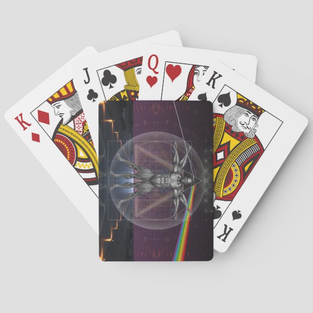 Futuristiska Sci-Fi Fantasy Human Technology Casinokort (Baksidan)