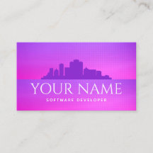 Futuristiska Software Developer Retro City Ligcape