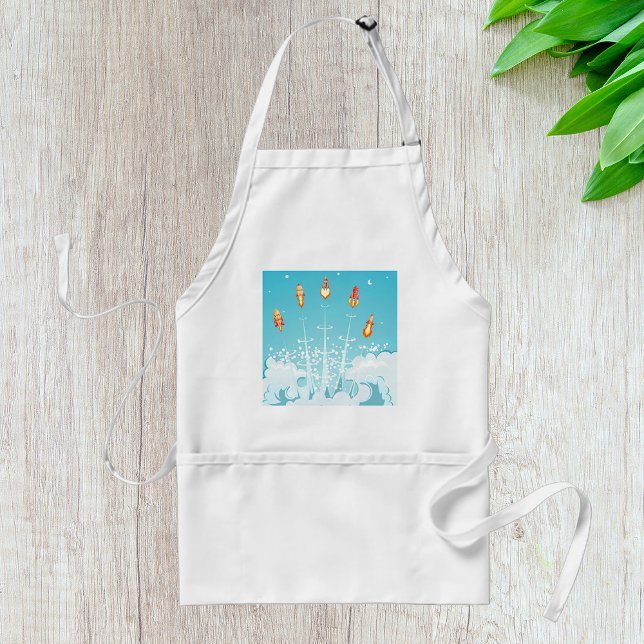 Futuristiska Space Art för att starta Retro Rocket Förkläde (Skapare uppladdad)