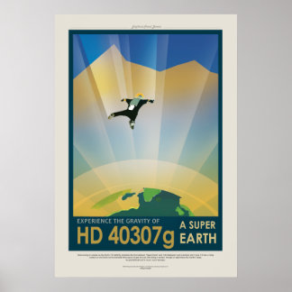 Futuristiska Space Poster - Toppen Earth HD40307G