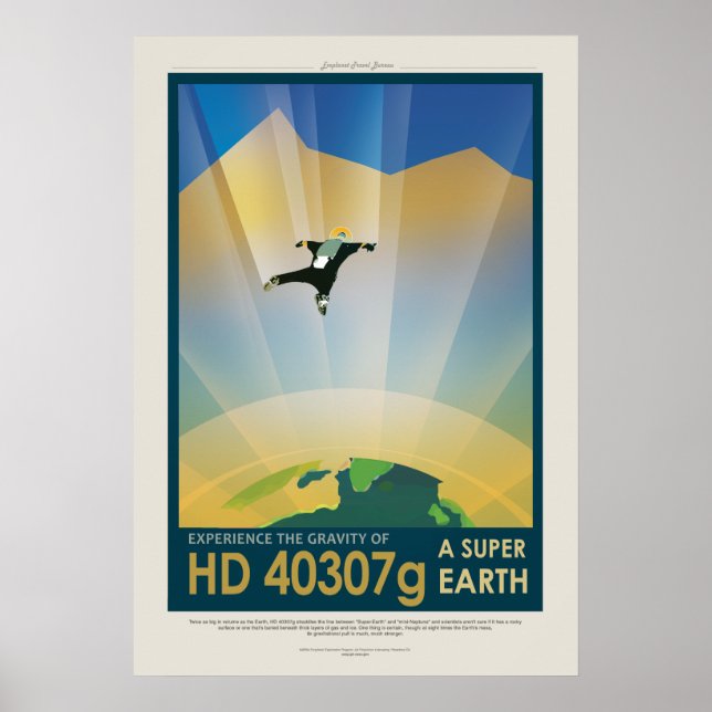 Futuristiska Space Poster - Toppen Earth HD40307G (Framsidan)